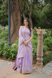 Beautiful Lavender pure viscose lehenga with sequin work