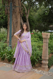 Beautiful Lavender pure viscose lehenga with sequin work