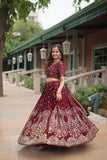 Amazing Rangoli silk lehnga choli crafted with sequin embroidery
