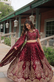Amazing Rangoli silk lehnga choli crafted with sequin embroidery