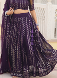 Amazing Wine Sequence Work Georgette Lehenga Choli For Wedding