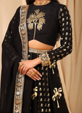 Black Party Wear Sequence Work Georgette Lehenga Choli