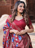Designer Patola Printed Dola Silk Mahendi Green Lehenga Choli