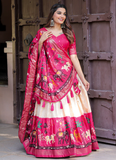 Dola Silk Patola Printed Pink Lehenga Choli For Navratri