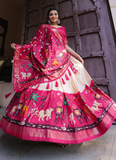 Dola Silk Patola Printed Pink Lehenga Choli For Navratri