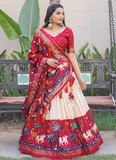 Foil Printed Dola Silk Maroon Traditional Lehenga Choli