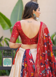 Foil Printed Dola Silk Maroon Traditional Lehenga Choli