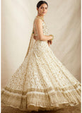 Georgette Zari Embroidered Work White Designer Lehenga Choli