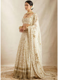 Georgette Zari Embroidered Work White Designer Lehenga Choli