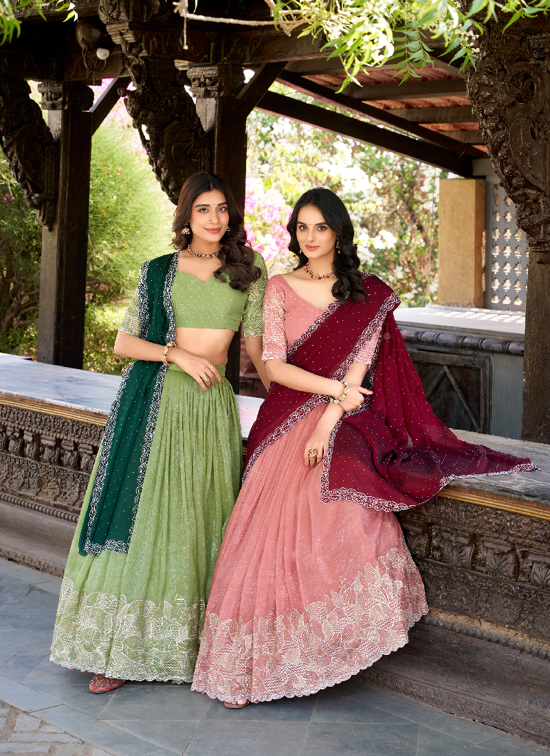 Festive wear designer lehenga choli with intricate sequin embroidery work