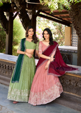 Festive wear designer lehenga choli with intricate sequin embroidery work