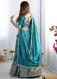 Alluring Crepe silk Festive and Party wear lehenga choli with sequin and coding dori work
