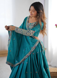 Alluring Crepe silk Festive and Party wear lehenga choli with sequin and coding dori work