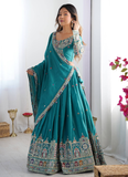 Alluring Crepe silk Festive and Party wear lehenga choli with sequin and coding dori work