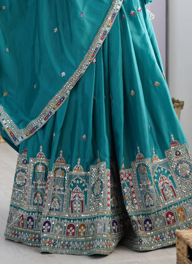 Alluring Crepe silk Festive and Party wear lehenga choli with sequin and coding dori work