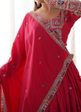 Amazing Crepe silk Festive and Party wear lehenga choli with sequin and coding dori work