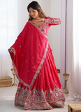 Amazing Crepe silk Festive and Party wear lehenga choli with sequin and coding dori work