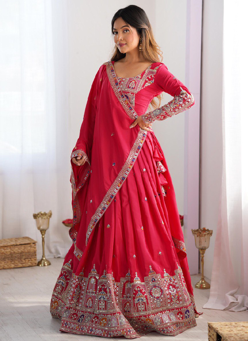 Amazing Crepe silk Festive and Party wear lehenga choli with sequin and coding dori work