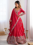 Amazing Crepe silk Festive and Party wear lehenga choli with sequin and coding dori work
