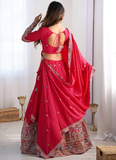 Amazing Crepe silk Festive and Party wear lehenga choli with sequin and coding dori work