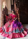 Purple Dola Silk Patola Printed Lehenga Choli For Navratri