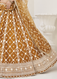Yellow Sequence Work Soft Net Lehenga Choli For Wedding