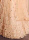 Orange Soft Net Wedding Lehenga With Net Dupatta