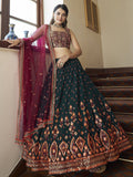 Green Designer Lehenga Choli Party Wear Gota Patti Embroidered Lehnga