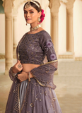 Amaze Thread Embroidered Work Shaded Dusty Purple Lehenga Choli