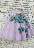 Light Purple Color Georgette Lehenga Choli With Embroidery Work
