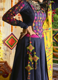 Silk Thread Embroidery Work Black Chaniya Choli for Navratri