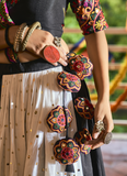 Navratri Special Black And White Mirror Work Chaniya Choli