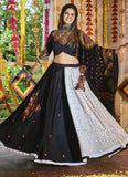 Navratri Special Black And White Mirror Work Chaniya Choli