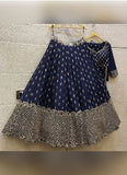 Elegant Navy Blue Heavy Silk Designer Lehenga for Wedding