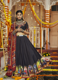Navratri Special Black Muslin Cotton Gujarati Garba Choli