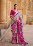 Ceremonial Thread Weaving Patola Silk Saree for Wedding