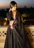 Full Sequence Work Georgette Black Color Lehenga Choli Set