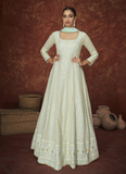 Traditional Sky Blue Pure Georgette Floor Length Anarkali Dress