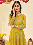 Haldi Special Georgette Yellow Color Wedding Salwar Kameez