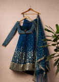 Blue Color Georgette Indian Wedding Heavy Lehenga Choli