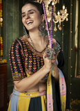Beautiful Cotton Mirror Work Multi Color Traditional Lehenga Choli
