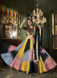 Beautiful Cotton Mirror Work Multi Color Traditional Lehenga Choli