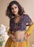 Trendy 3D Viscose Jacquard Silk Lehenga with embroidery zari thread work