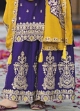 Designer embroidered Chinon silk Palazzo suit for any festival or party event