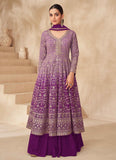 Amazing Purple Shaded sequin work party wear lehenga kurta set