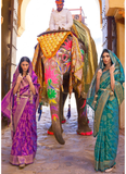 Authentic Soft Silk Handloom Weaving Purple Color Saree