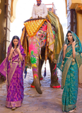 Wonderful Handloom Weaving Firozi Color Soft Silk Saree