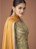Eid Special Pure Georgette Sharara Dress With Long Kameez