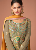 Eid Special Pure Georgette Sharara Dress With Long Kameez