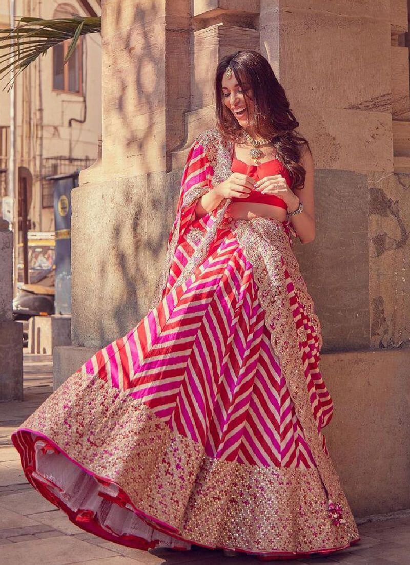 Wedding Wear Special Pink Leheriya Lehenga Choli Design Adore Styelsus Wedding Wear Special Pink Leheriya Lehenga Choli Design Adore Styelsus